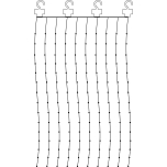 Valguskardin Kastetilgad 200 LED, soe valgus, 1x2m, voolutoide, sisetingimustesse, IP20